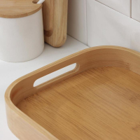 Поднос с ручками Доляна Striata, 33&times;22&times;4,8 см, бамбук