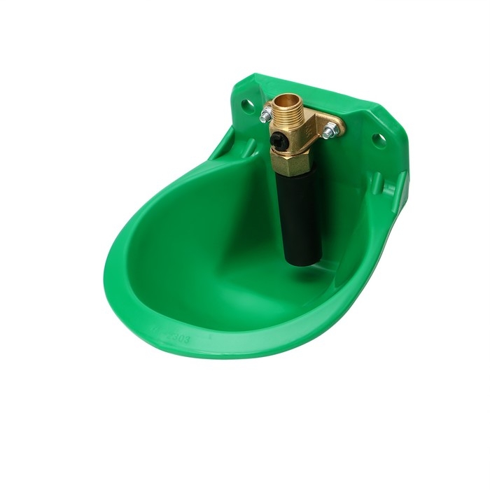 Поилка чашечная для КРС, свиней, коз, 17 &times; 18 &times; 7 см, пластик, зелёная, Greengo