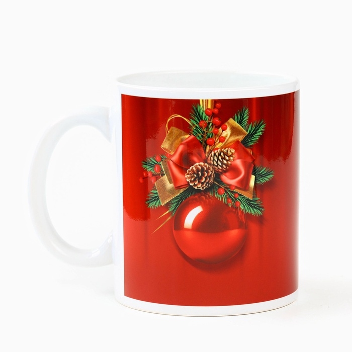 Подарочный набор новогодний &laquo;Счастья в Новом году&raquo; чай чёрный, 50 г и кружка керамическая, 300 мл