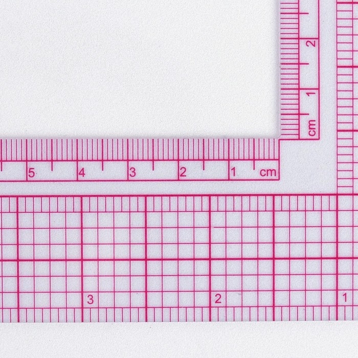 Линейка для кроя и шитья, 21,5 &times; 21,5 см, цвет прозрачный