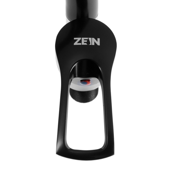 Смеситель для кухни ZEIN ZC2036, излив "Утка", картридж керамика 40 мм, черный/хром