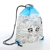 Мешок для обуви под раскраску &laquo;Пони&raquo; 34х40 см, спанбонд