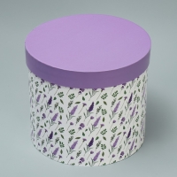 Набор шляпных коробок 5 в 1, упаковка подарочная, &laquo;Лаванда&raquo;, 13 х 14 ‒ 19.5 х 22 см