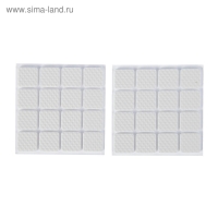 Накладка мебельная квадратная ТУНДРА, размер 18 х 18 мм, 32 шт, полимерная, цвет белый Накладка мебельная квадратная ТУНДРА, размер 18 х 18 мм, 32 шт, полимерная, цвет белый