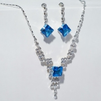 Набор 2 предмета: серьги, колье &laquo;Лёгкий флирт&raquo;, ромбики, цвет МИКС, 45 см