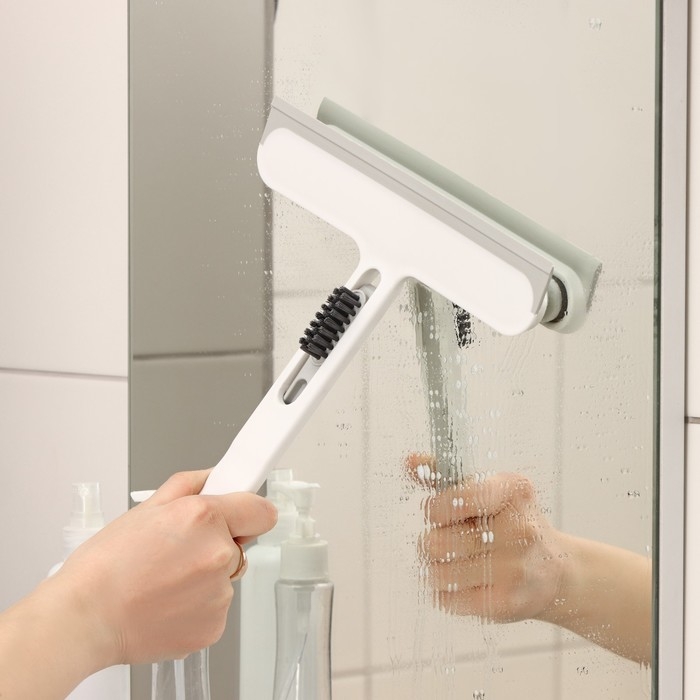 Щётка для окон Raccoon &laquo;Компакт&raquo;, дополнительная щётка в ручке 17,5&times;15 см, сгон TPR 22 см, абразивная моющая часть 26,5&times;22&times;4,5 см