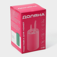 Подставка для ножей с наполнителем Доляна &laquo;Кракле&raquo;, 14&times;9 см, soft-touch, цвет зелёный