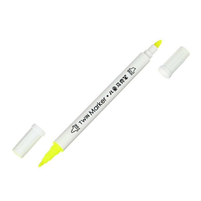 Набор маркеров, двусторонние, пулевидный и скошенный наконечники, 24 цветов