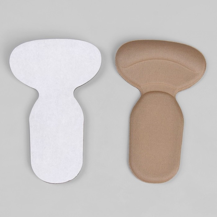 Пяткоудерживатели для обуви, с подпяточником, на клеевой основе, 14 × 9 см, пара, цвет бежевый Пяткоудерживатели для обуви, с подпяточником, на клеевой основе, 14 × 9 см, пара, цвет бежевый