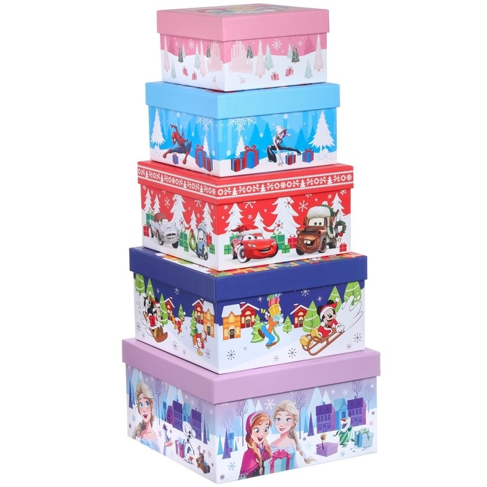 Новый год. Набор коробок 5 в 1 Новый год. Набор коробок 5 в 1 "С Новым Годом!", Disney
