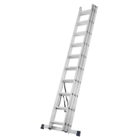 Лестница ТУНДРА, трехсекционная, алюминиевая, 10 ступеней Лестница ТУНДРА, трехсекционная, алюминиевая, 10 ступеней
