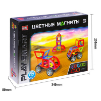 Конструктор магнитный &laquo;Цветные магниты&raquo;, 27 деталей