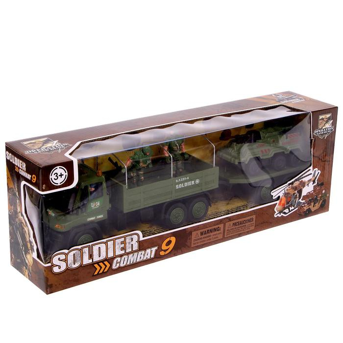 Грузовик инерционный &laquo;Военный спецназ&raquo;, с солдатами и техникой