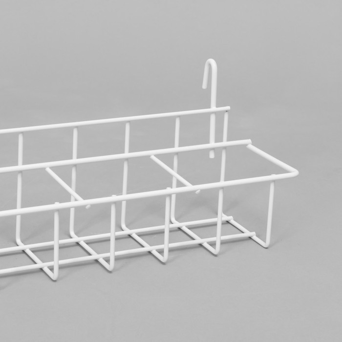 Корзина под семена на сетку 59&times;8,5&times;9 см, цвет белый