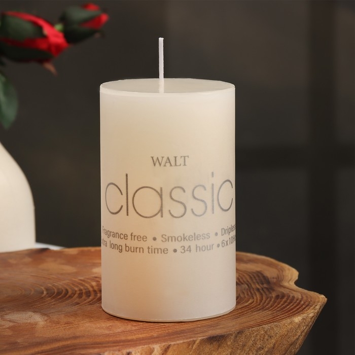 Свеча-цилиндр ароматическая "Жасмин", 6х10 см