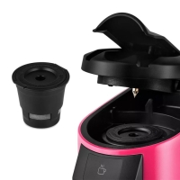 Кофеварка Kitfort КТ-7121-1, капсульная, 800 Вт, 0.36 л, розовая Кофеварка Kitfort КТ-7121-1, капсульная, 800 Вт, 0.36 л, розовая