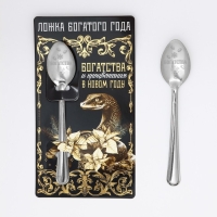 Ложка сувенирная на открытке &laquo;Новогодняя коллекция: Богатства&raquo;, 3 х 14 см