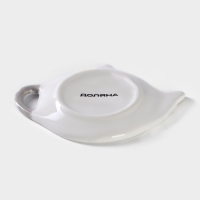 Подставка под чайный пакетик Доляна &laquo;Зайка&raquo;, 12&times;9 см, цвет белый