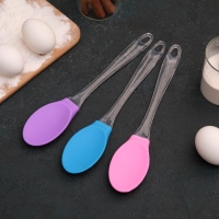 Ложка гарнирная Доляна «Лёд», силикон, 25 см, цвет МИКС Ложка гарнирная Доляна «Лёд», силикон, 25 см, цвет МИКС