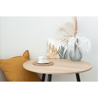 Чайная пара керамическая &laquo;Белая монстера&raquo;, кружка 100 мл, блюдце 15х14 см, цвет белый