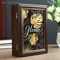 Ключница "Home черный-золото" венге 15х21 см Ключница "Home черный-золото" венге 15х21 см