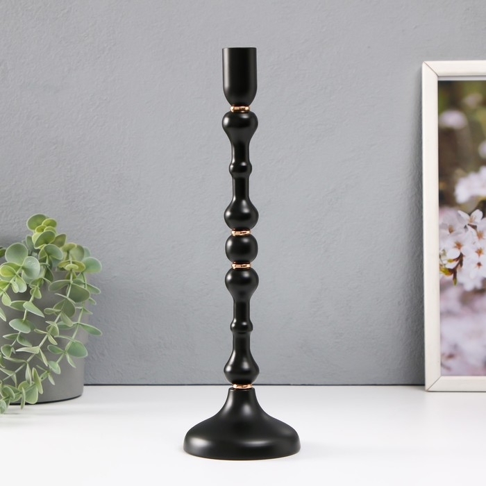 Подсвечник металл на 1 свечу d=2 см "Массара" 9х9х30,5 см