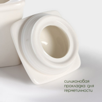 Банки для хранения специй и соусов BellaTenero, 6 предметов: солонка 100 мл, банка 200 мл, соусник 200 мл, фарфоровые, цвет белый