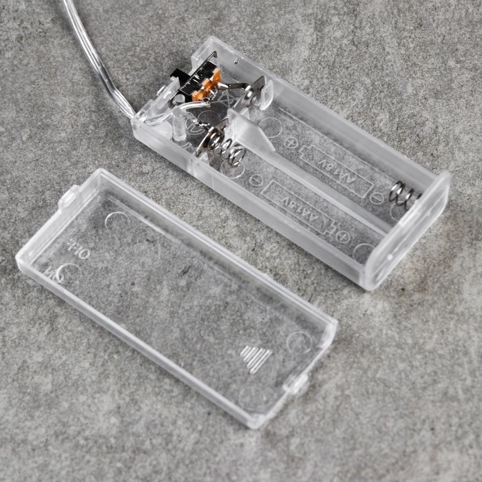 Гирлянда &laquo;Нить&raquo; 1.6 м с насадками &laquo;Шарики с оленем&raquo;, IP20, серебристая нить, 15 LED, свечение тёплое белое, ААх2