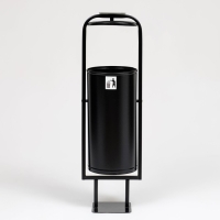 Урна уличная &laquo;Сатурн&raquo; 28 л, 104 х 31 х 26,5 см, черная, бак 0,6 мм