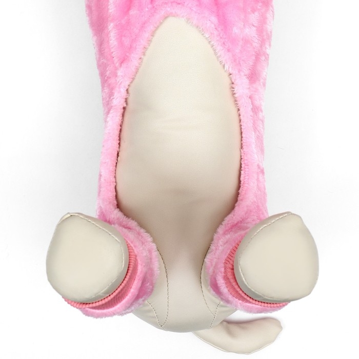 Комбинезон Комбинезон "Зайка" с капюшоном, размер L (ДС 35 см, ОГ 45 см, ОШ 35 см), розовый