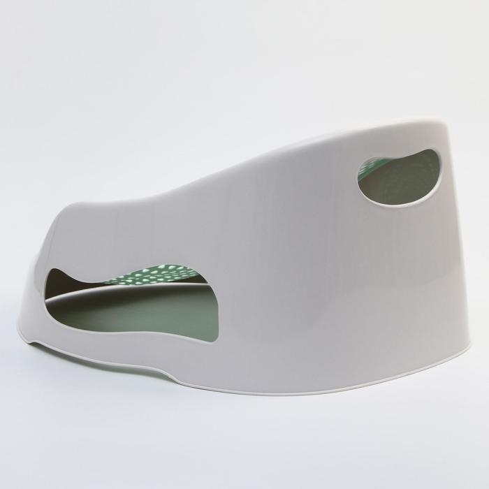 Лежак - горка для купания, цвет белый/мятный, 0-6 мес, р-р 43х30х19см