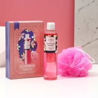 Подарочный набор косметики &laquo;Сказочная забота&raquo;, гель для душа 250 мл и мочалка для тела, ЧИСТОЕ СЧАСТЬЕ