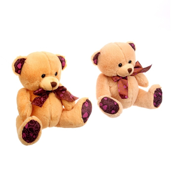 Мягкая игрушка &laquo;Мишка с бантом&raquo;, 15 см, цвета МИКС