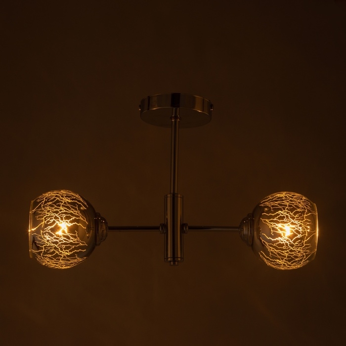 Люстра Аполло 2х60Вт Е27 Хром