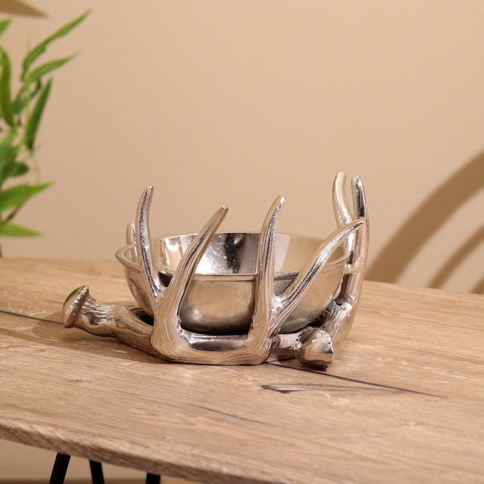 Блюдо "Рога" алюминий 22х22х13 см