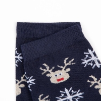 Носки мужские «Олени и снежинки» цвет синий, размер 29 Носки мужские «Олени и снежинки» цвет синий, размер 29