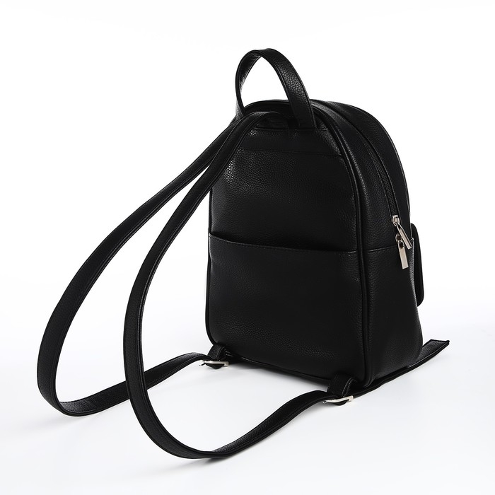 Рюкзак женский городской, TEXTURA, цвет чёрный