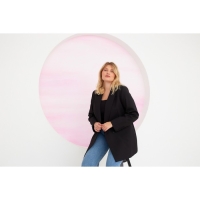 Пиджак женский двубортный MIST plus-size, размер 56, цвет чёрный