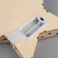 Светодиодная фигура &laquo;Дед Мороз с оленем&raquo; 22 &times; 22 &times; 4 см, дерево, батарейки АААх2 (не в комплекте), свечение тёплое белое