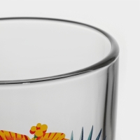 Кружка стеклянная &laquo;Тропические цветы&raquo;, 300 мл, рисунок МИКС