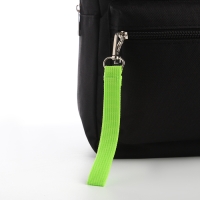 Рюкзак школьный текстильный со брелком стропой, 38х29х11 см, чёрный Рюкзак школьный текстильный со брелком стропой, 38х29х11 см, чёрный