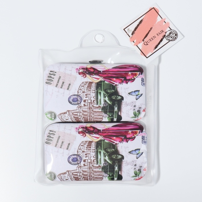 Набор маникюрный «Paris», 6 предметов, в футляре, в PVC - пакете, рисунок МИКС Набор маникюрный «Paris», 6 предметов, в футляре, в PVC - пакете, рисунок МИКС