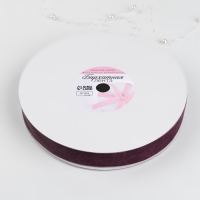 Лента бархатная, 25 мм, 18 ± 1 м, цвет ежевичный №199 Лента бархатная, 25 мм, 18 ± 1 м, цвет ежевичный №199