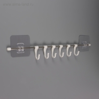 Держатель для полотенца на липучках, нержавеющая сталь, цвет хром