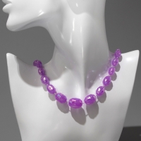 Бусы &laquo;Классика&raquo; овалы на увеличение, цвет радужно-фиолетовый, 45 см