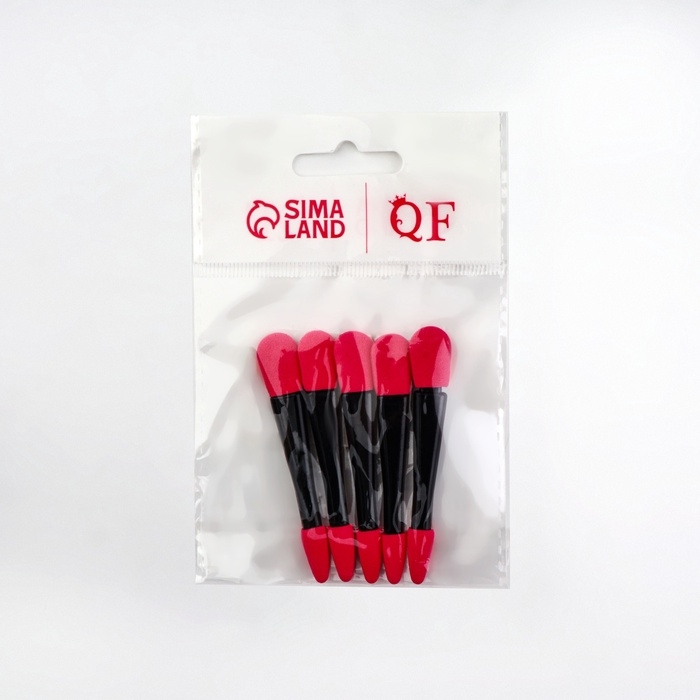 Набор аппликаторов, 5 шт, 6,5 см, двусторонние, цвет чёрный/розовый Набор аппликаторов, 5 шт, 6,5 см, двусторонние, цвет чёрный/розовый