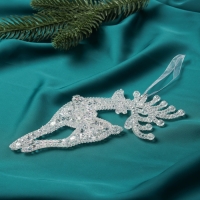 Украшение ёлочное "Воздушный олень " 17х7 см, прозрачный перелив