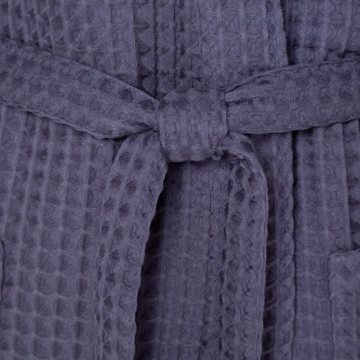 Халат вафельный мужской удлиненный Этель Халат вафельный мужской удлиненный Этель "Boho" размер 50-52, цвет тёмно-серый, 100% хлопок, 290 г/м2