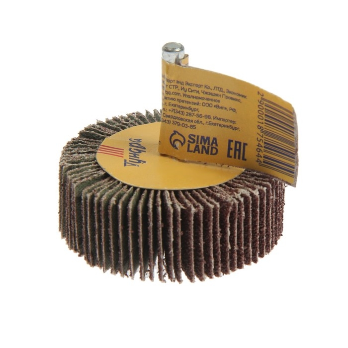 Круг лепестковый радиальный ТУНДРА, 60&times;20&times;6 мм, Р80