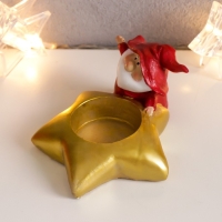 Сувенир полистоун подсвечник "Дедушка Мороз в колпаке гнома"МИКС 5,5х10х8,5 см Сувенир полистоун подсвечник "Дедушка Мороз в колпаке гнома"МИКС 5,5х10х8,5 см